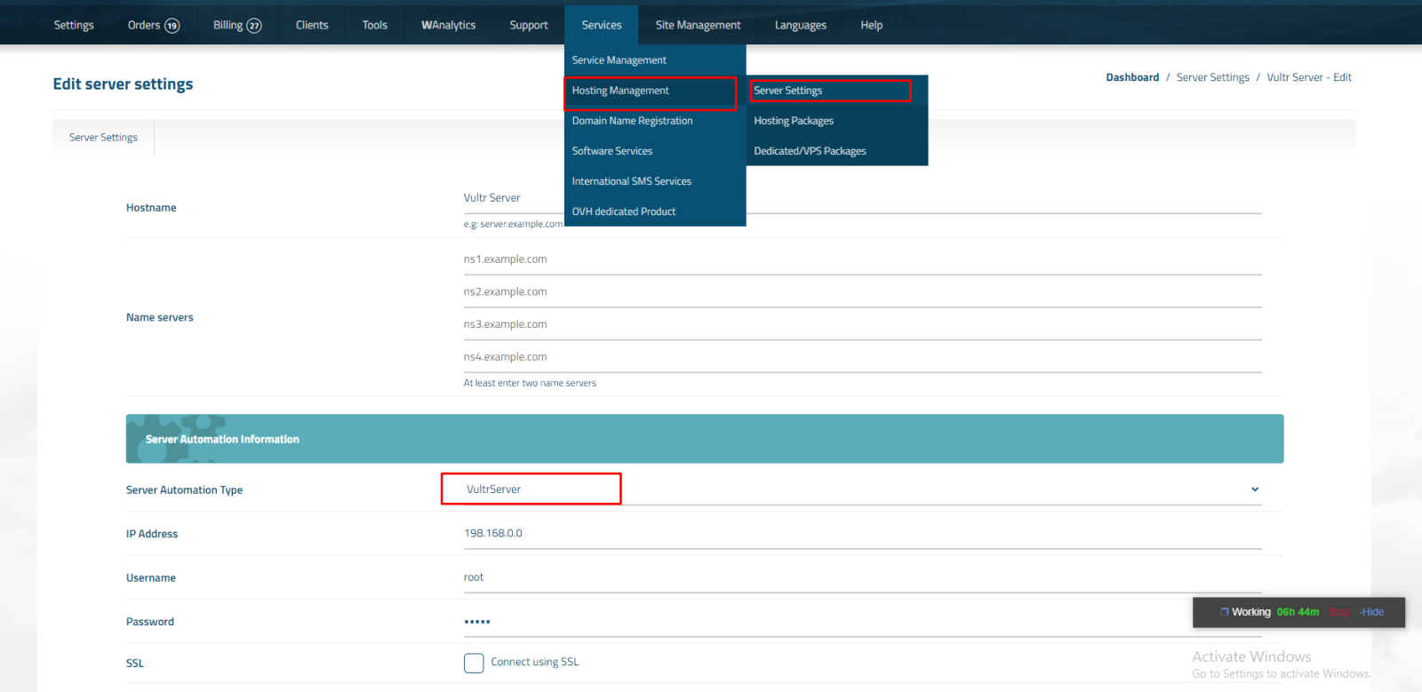 Vultr WISECP Cloud Module