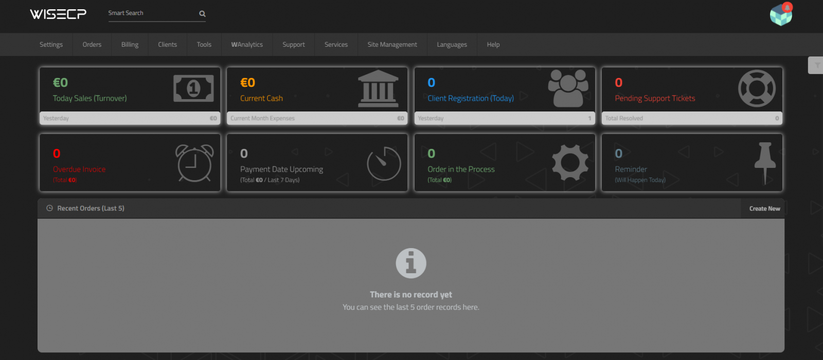 Admin Modern Dark Template