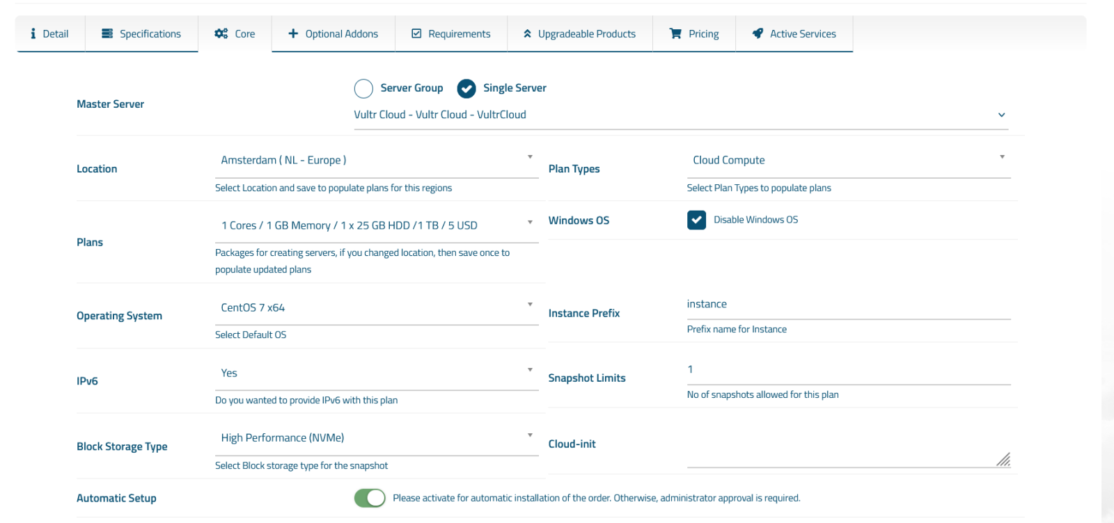Vultr Cloud Module