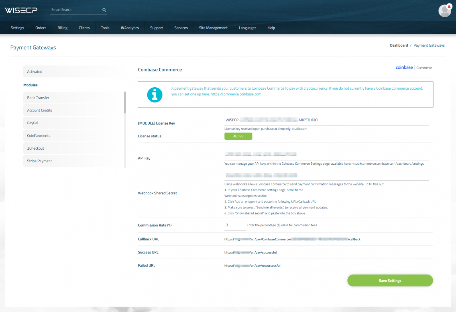 Coinbase Commerce Payment Gateway