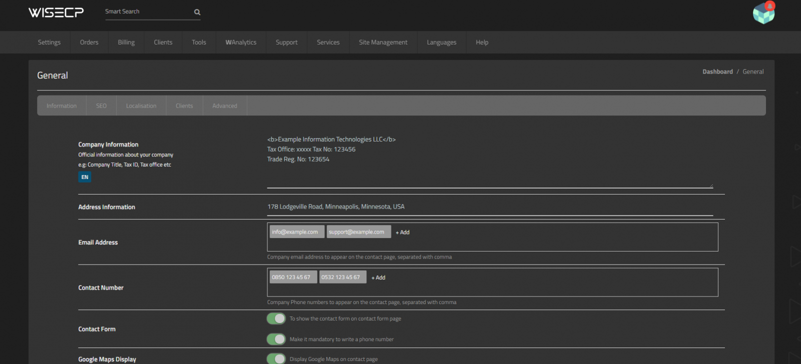 Admin Modern Dark Template