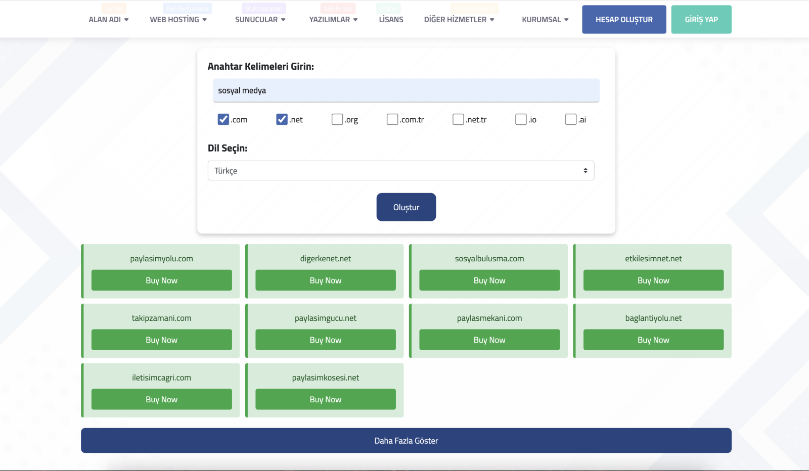 NetAI - Domain Name Generator
