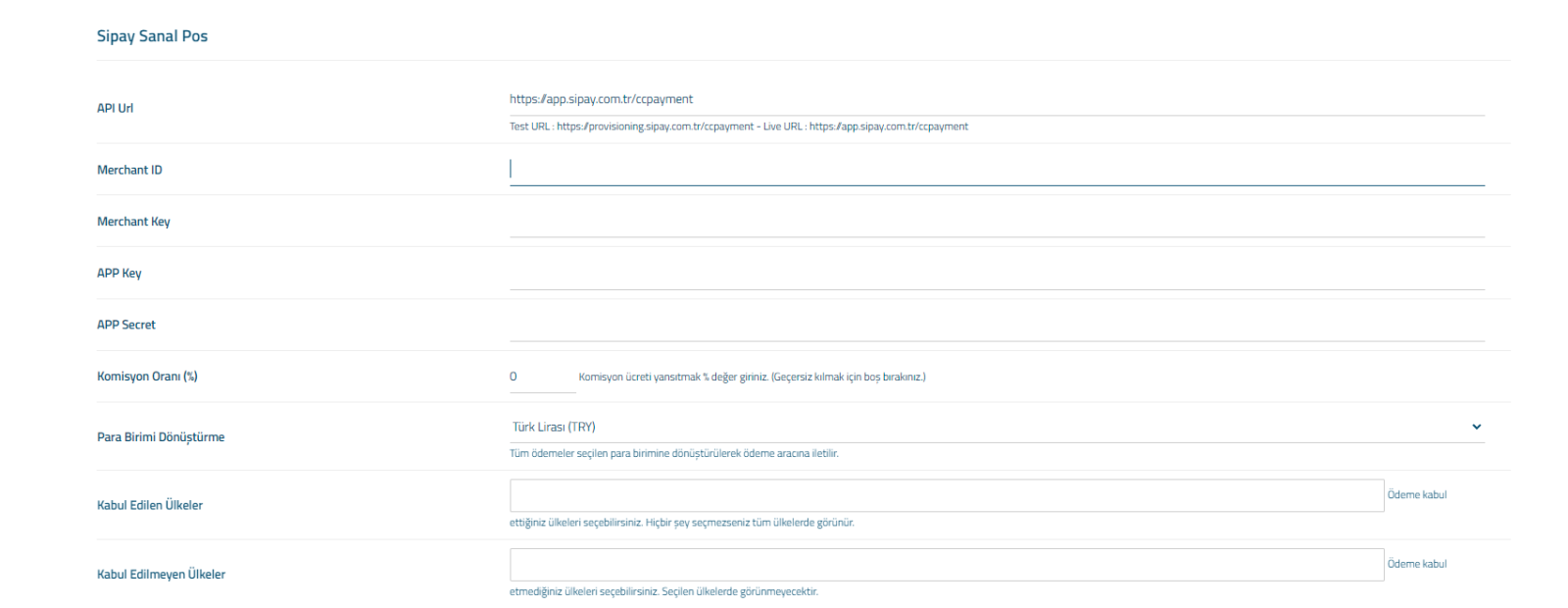 Sipay Payment Gateway