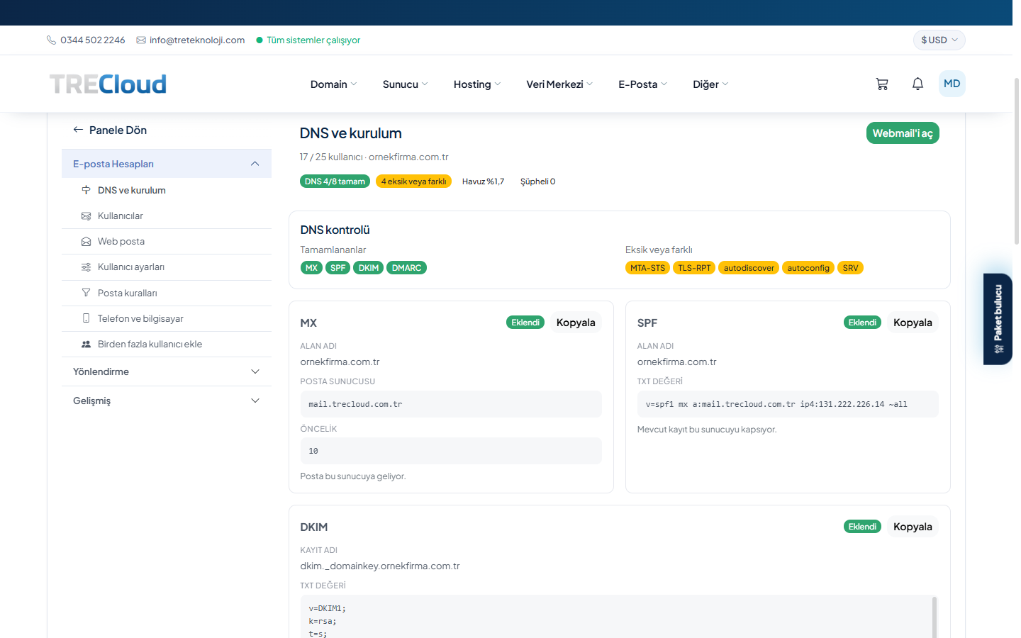 TreMail - Mailcow Business Email Module