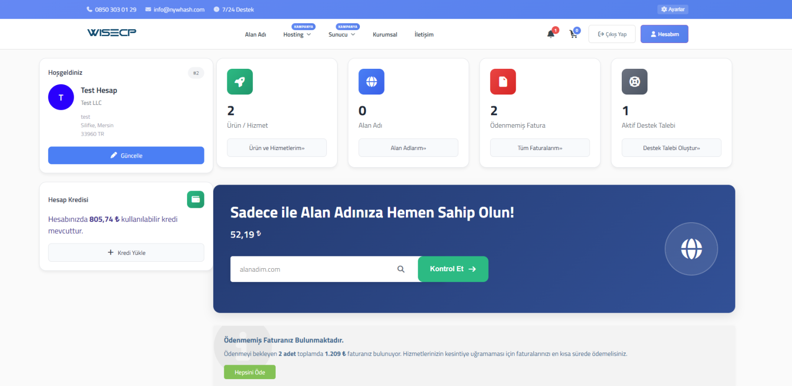 Nywa Client Area Theme