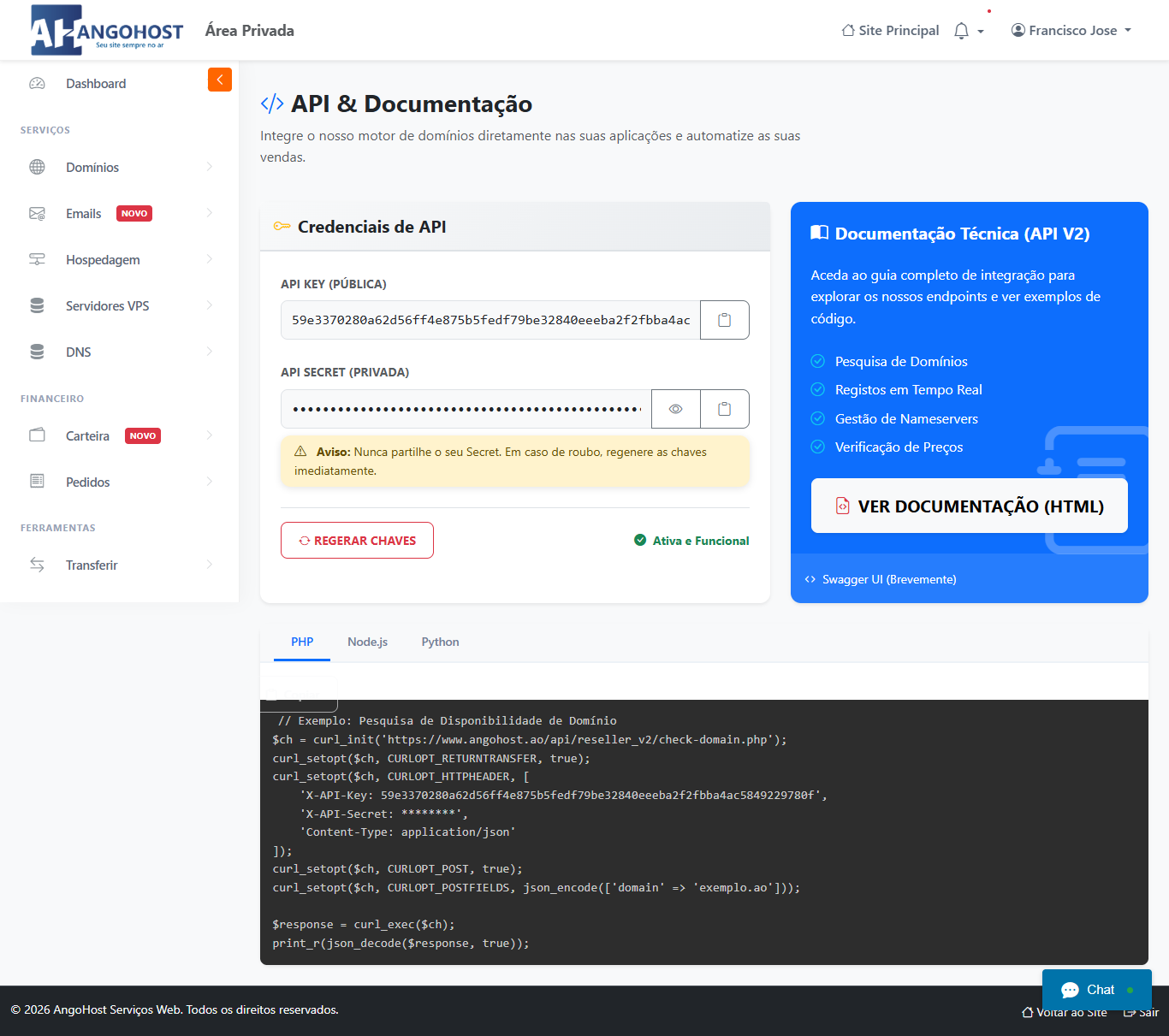 AngoHost Reseller Pro – Domain Registrar Module domain .ao .it.ao .co.ao .org.ao .edu.ao