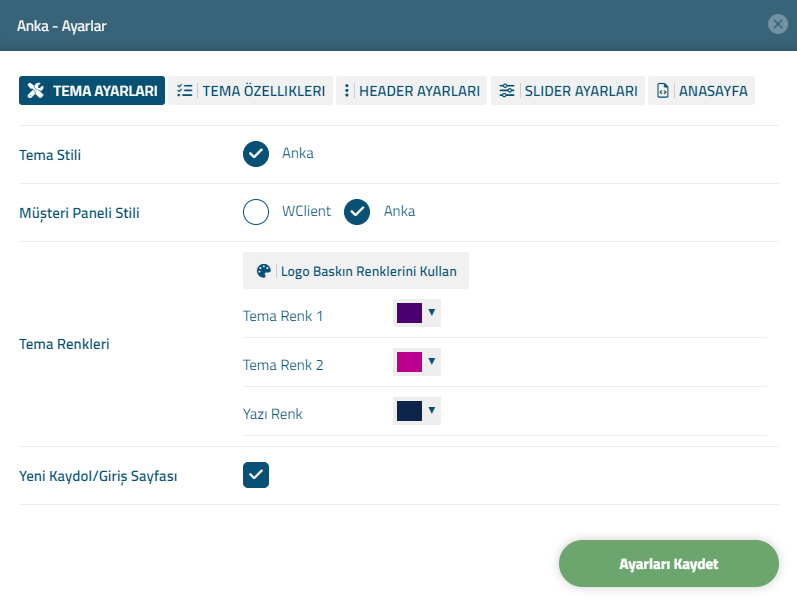 Anka WISECP Theme