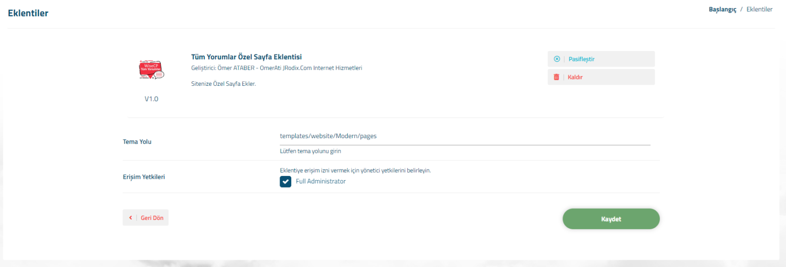 All Comments Custom Page Plugin
