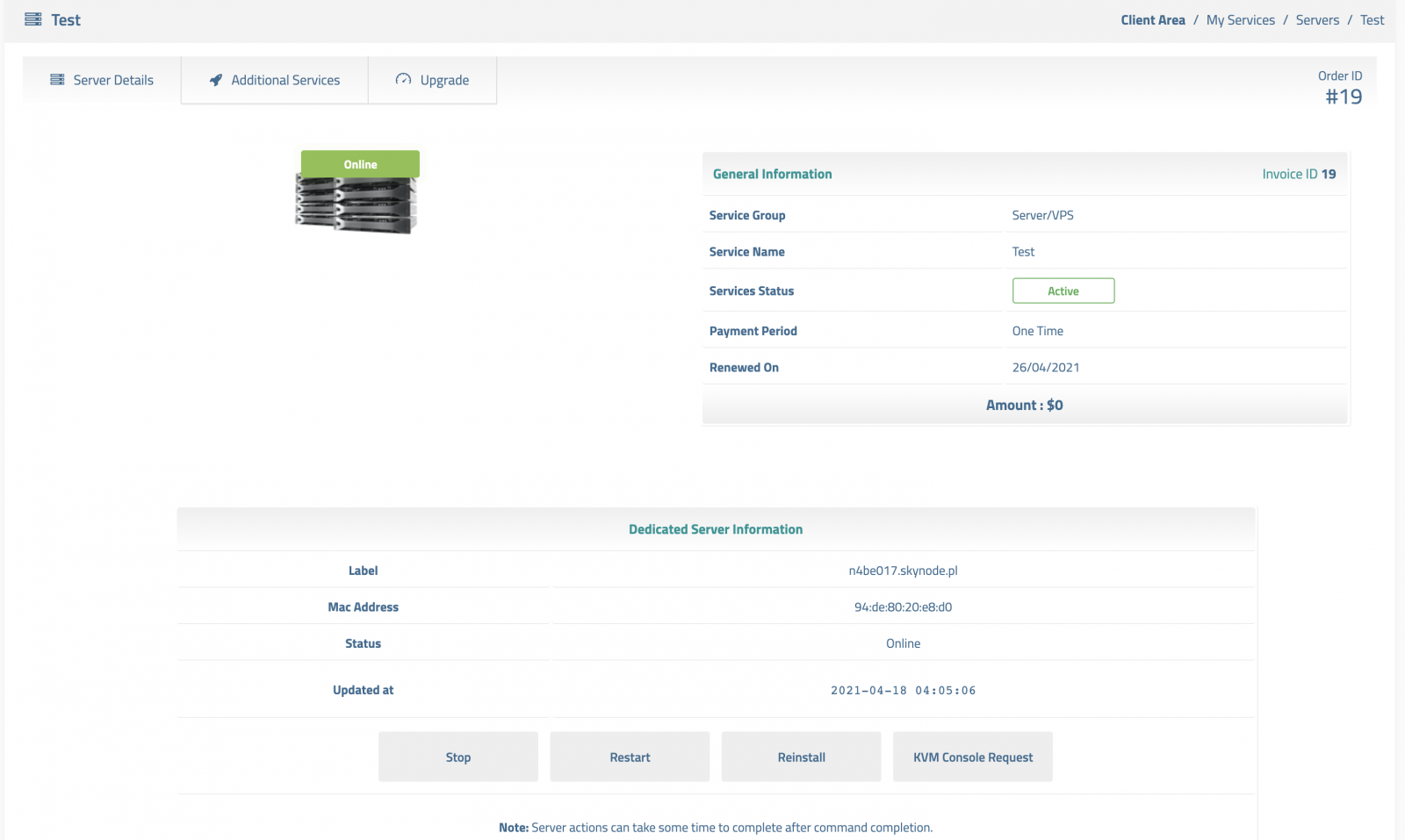 Skynode.eu WISCP Server management module
