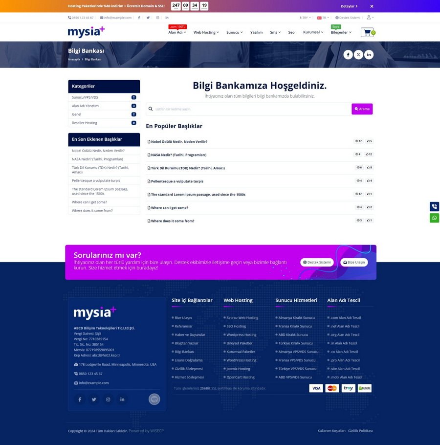 Mysia Plus WISECP Theme