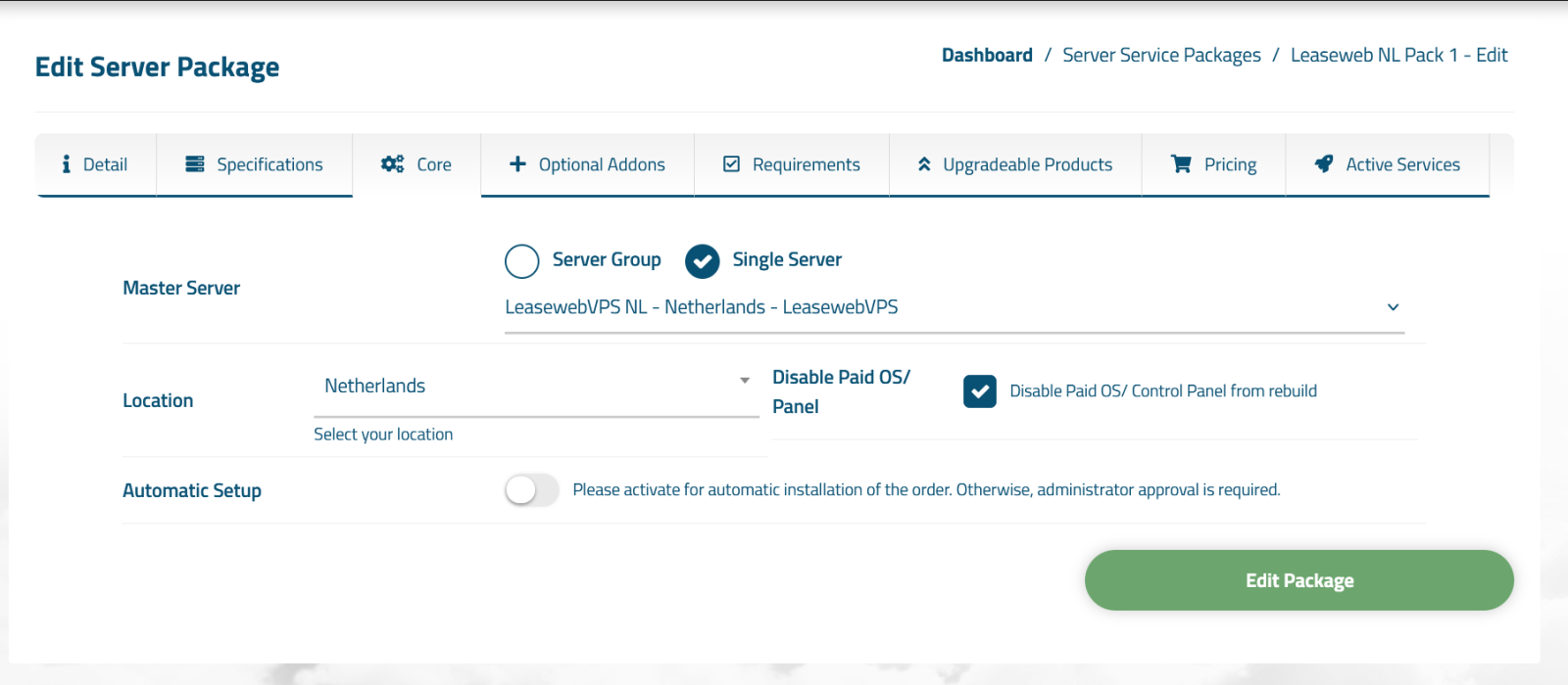 Leaseweb VPS Automation