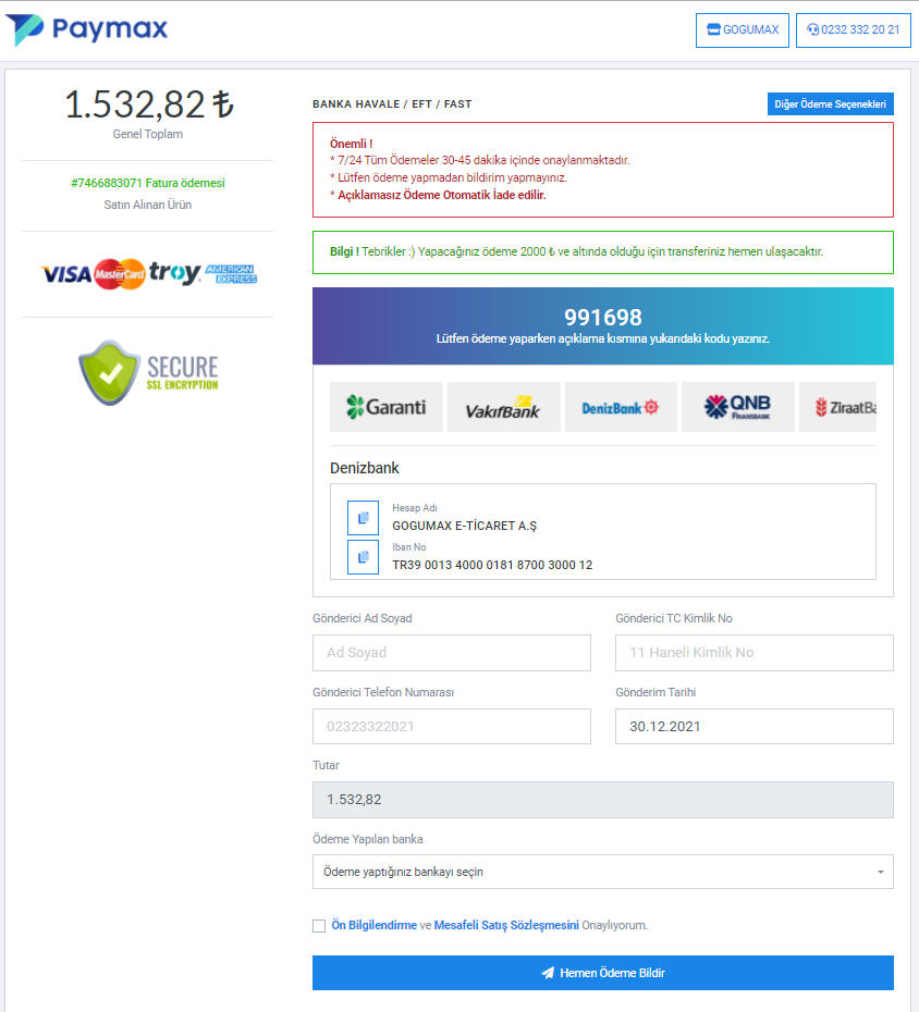 Paymax Payment Methods