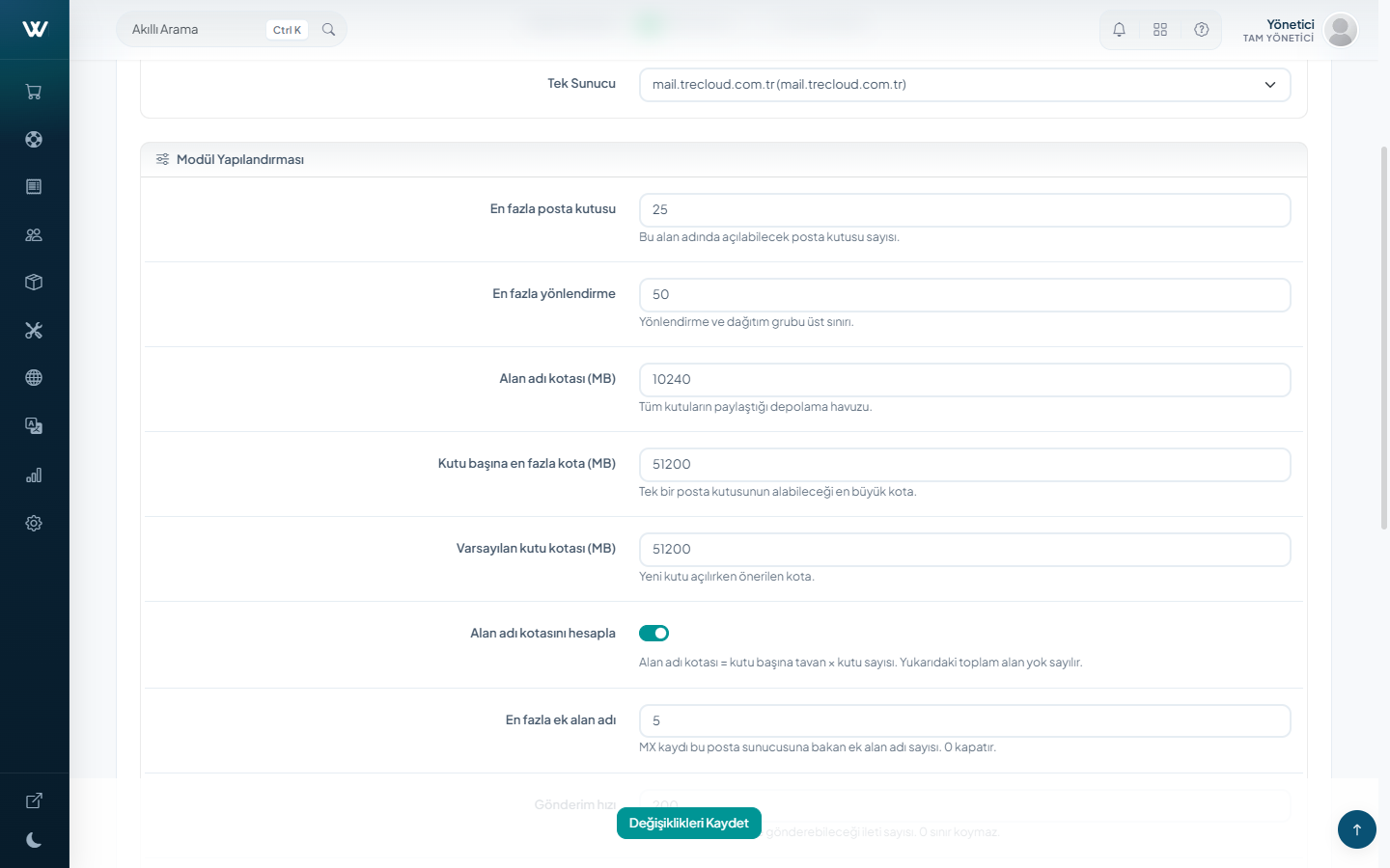 TreMail - Mailcow Business Email Module