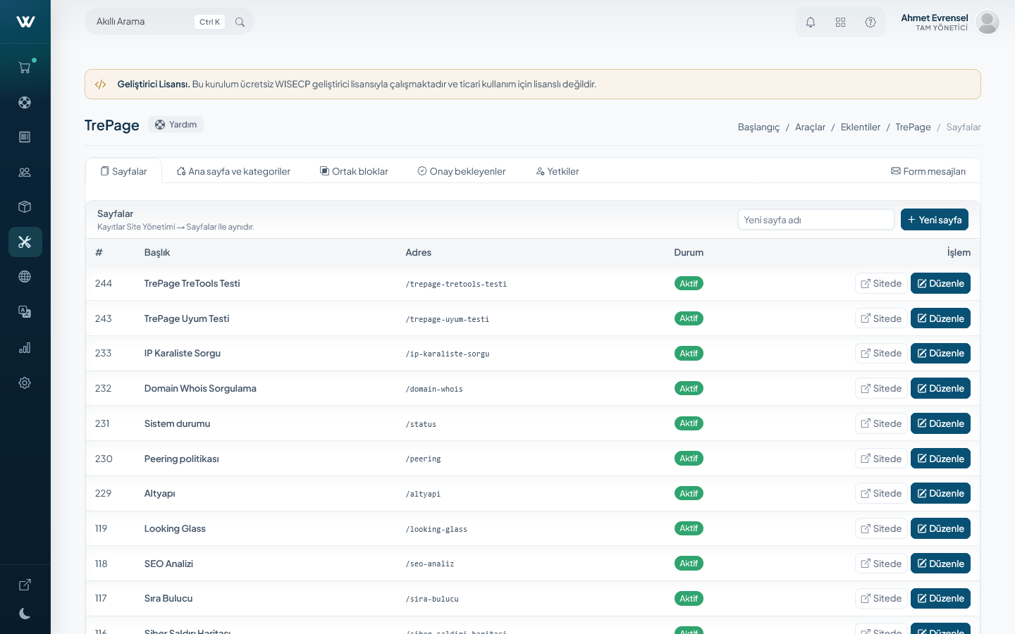 TrePage - Drag-and-Drop Page Builder for WISECP