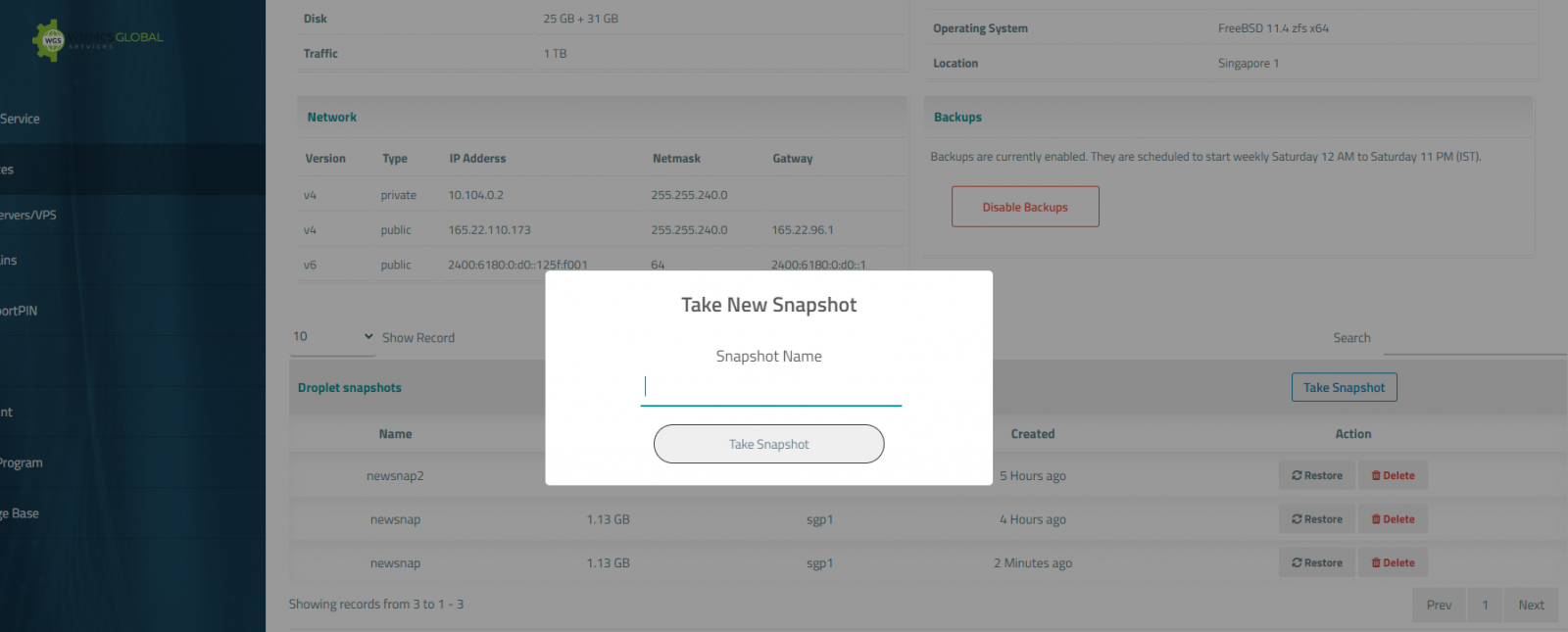 DigitalOcean Droplets For WISECP
