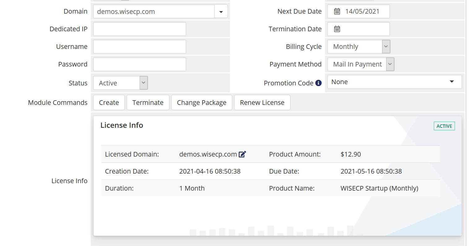 WISECP License Automation for WHMCS
