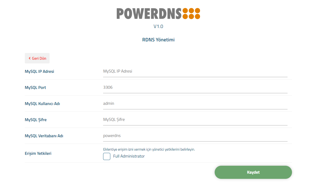 PowerDNS Rdns Module