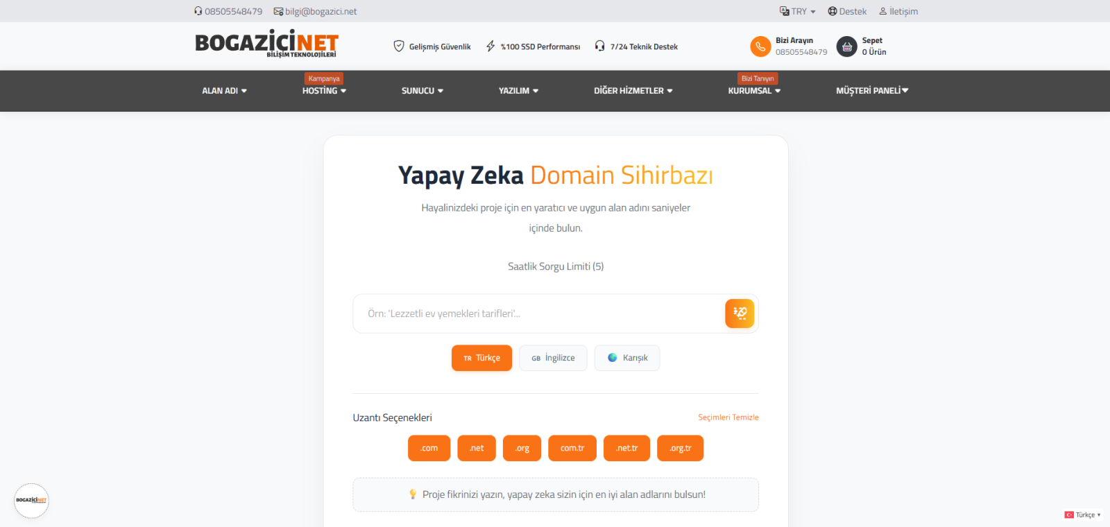 Yapay Zeka Domain Sihirbazı