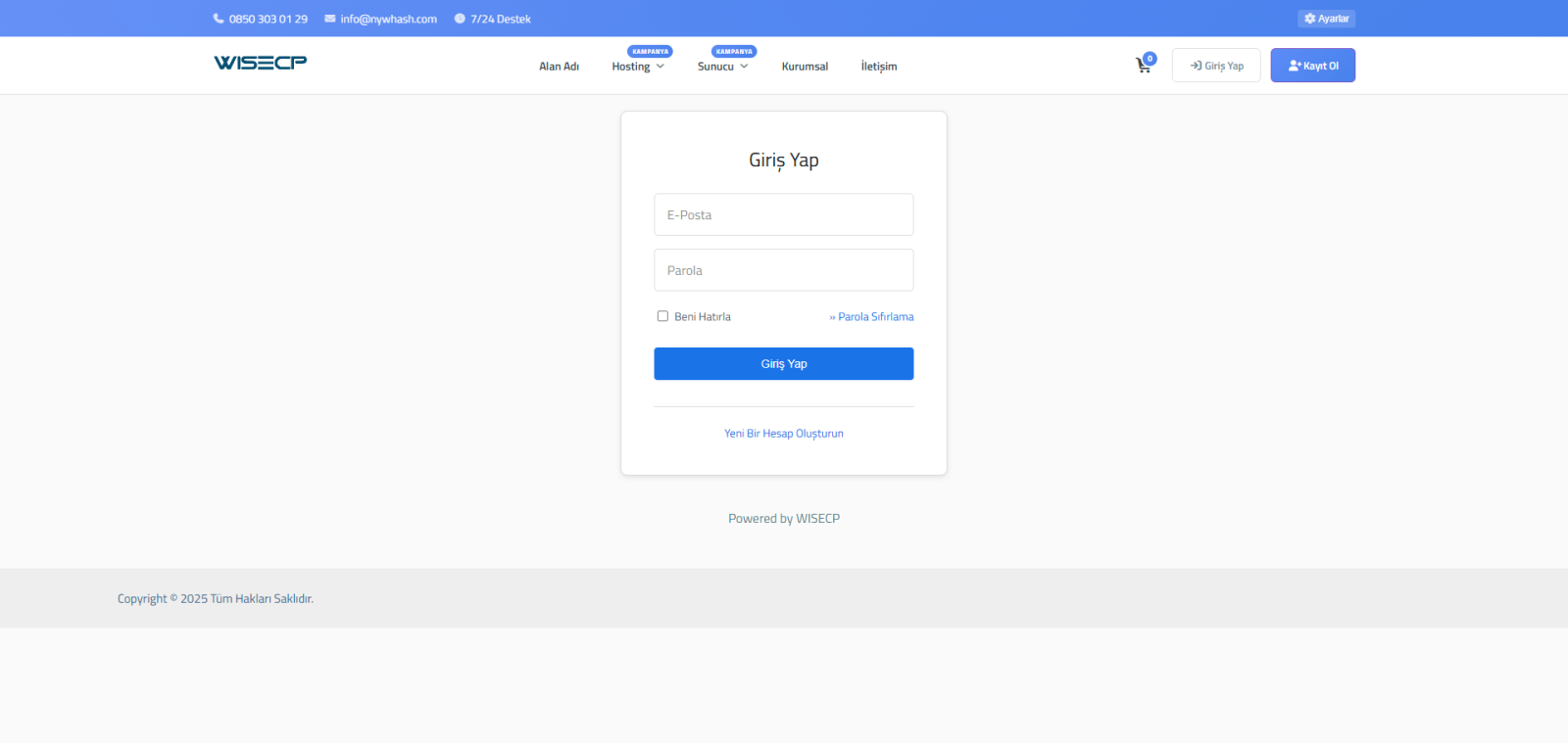 Nywa Client Area Theme