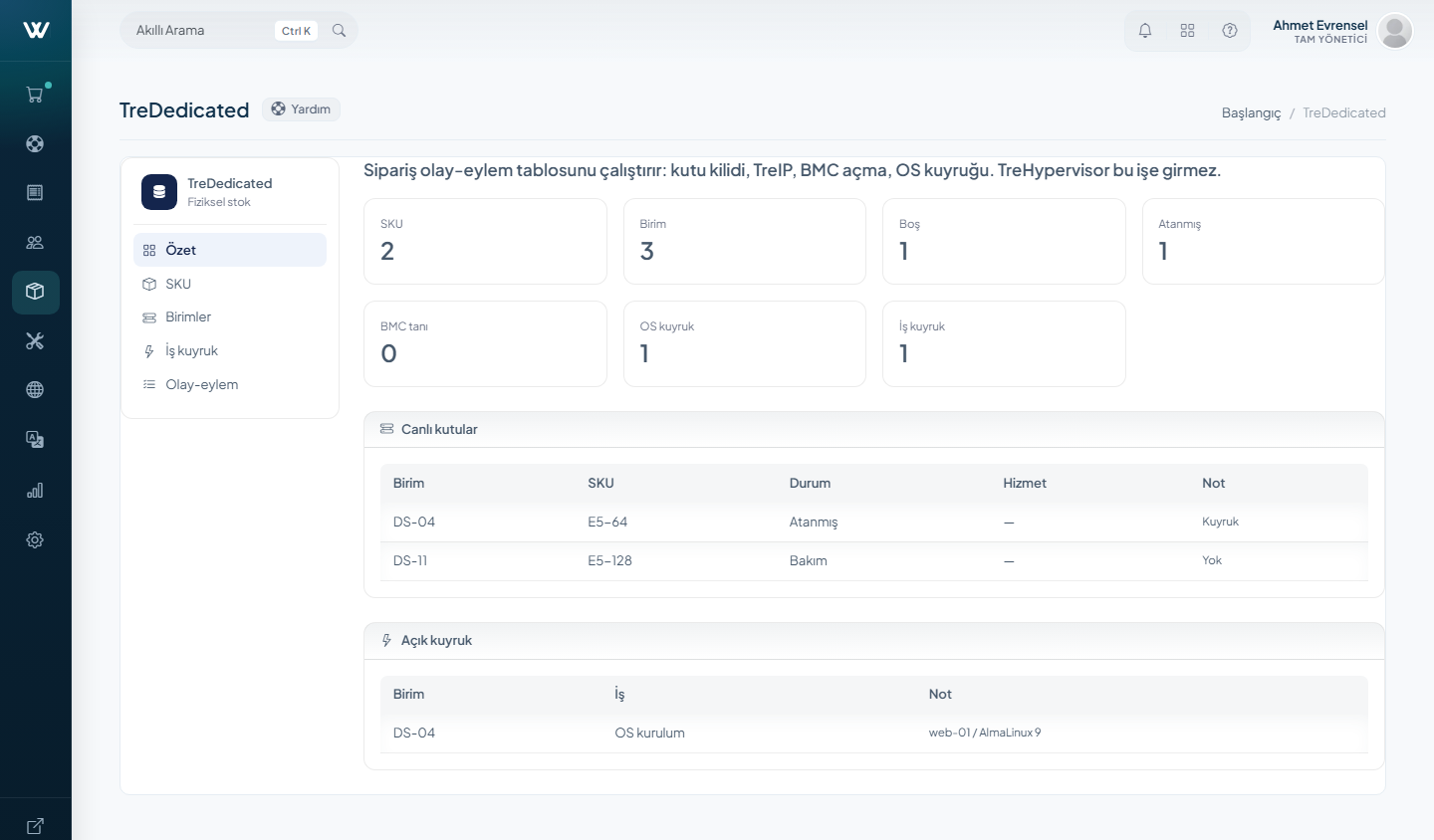 TreDedicated - Bare-Metal Server Module for WISECP