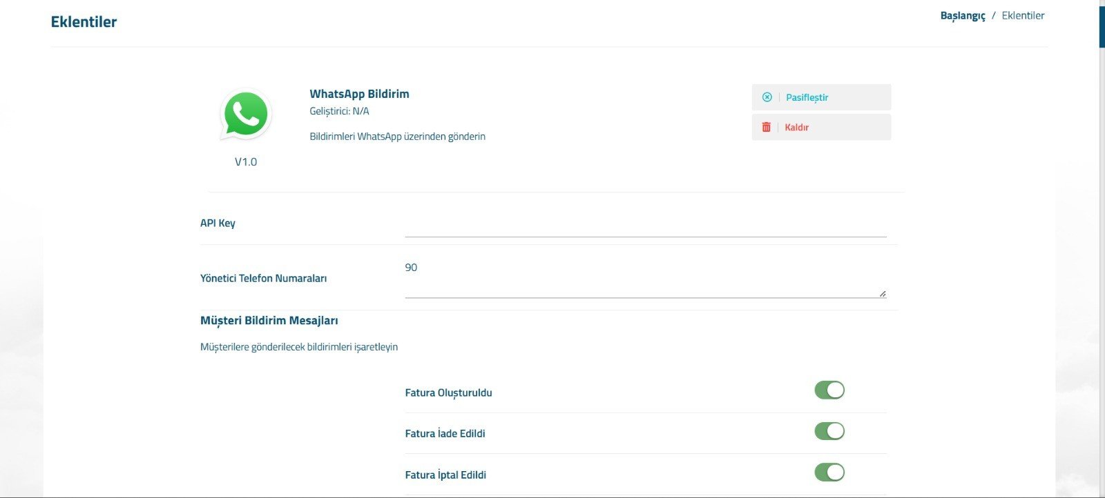 WP API – WhatsApp Notification Module