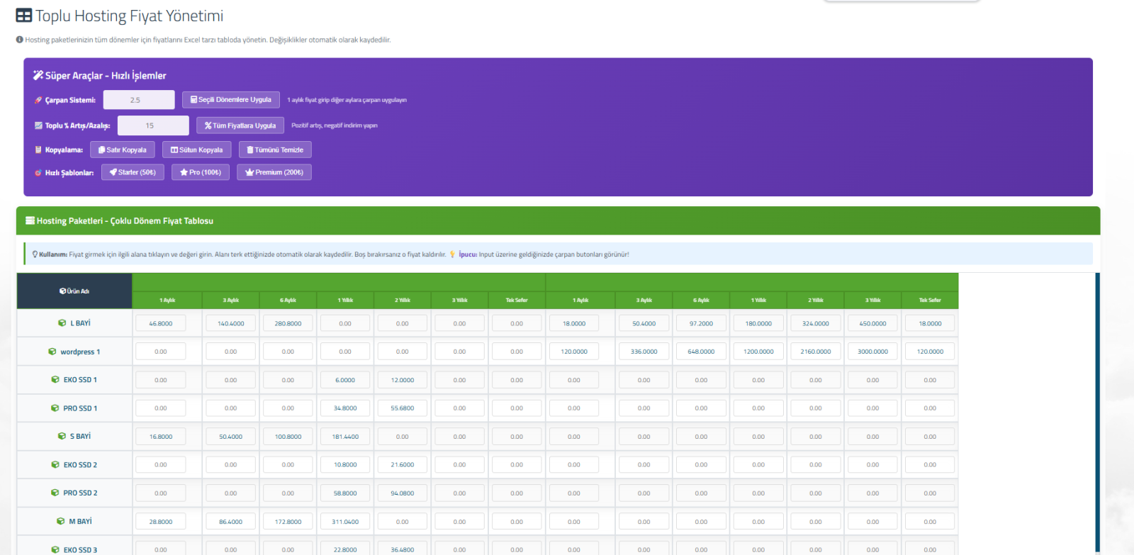 Professional Bulk Pricing Manager