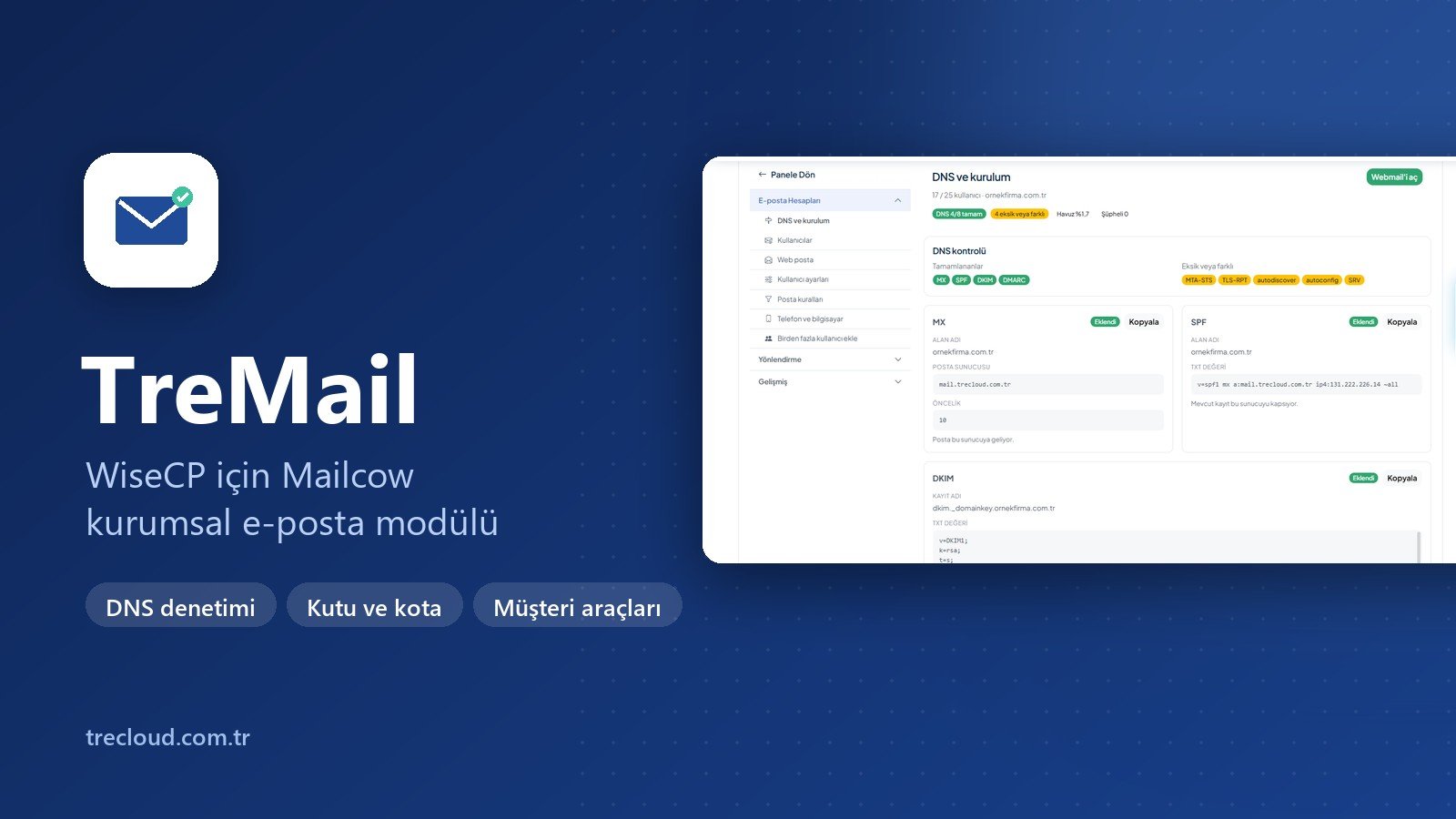 TreMail - Mailcow Business Email Module