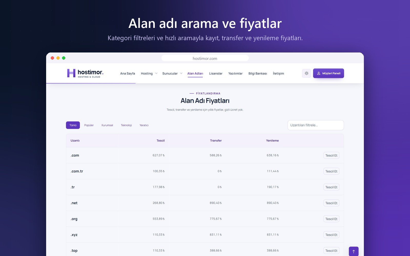 Hostimor | WISECP Theme