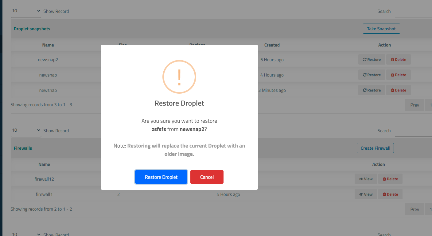 DigitalOcean Droplets For WISECP