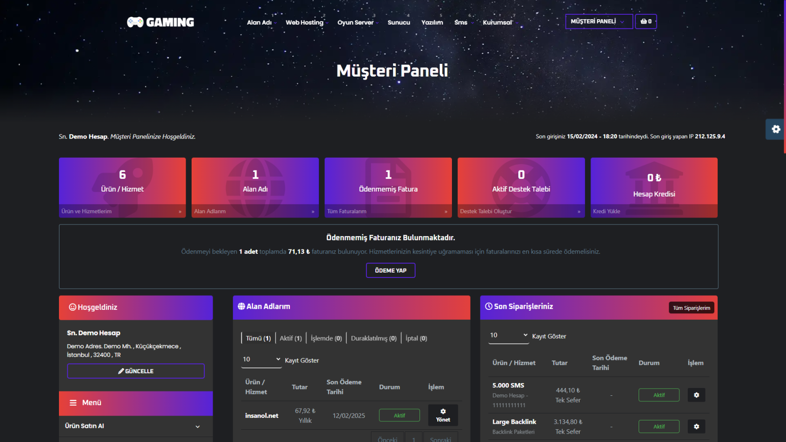 Gaming Theme