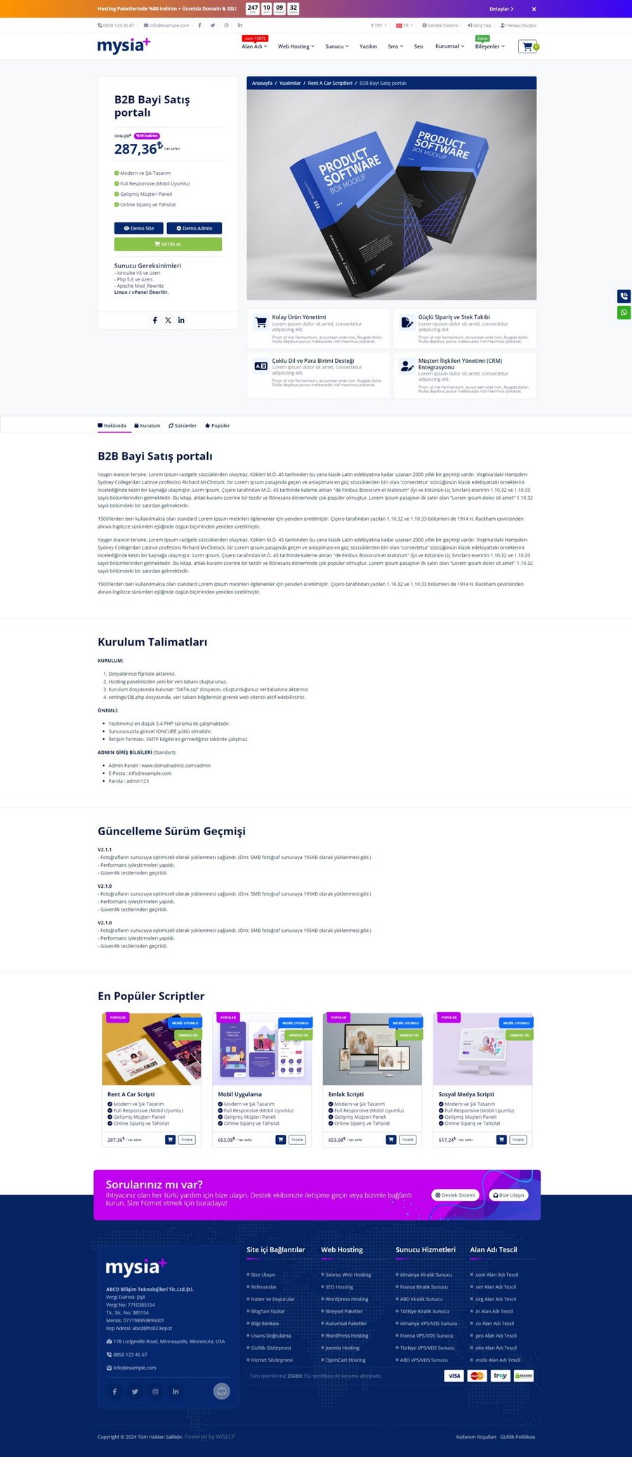 Mysia Plus WISECP Theme