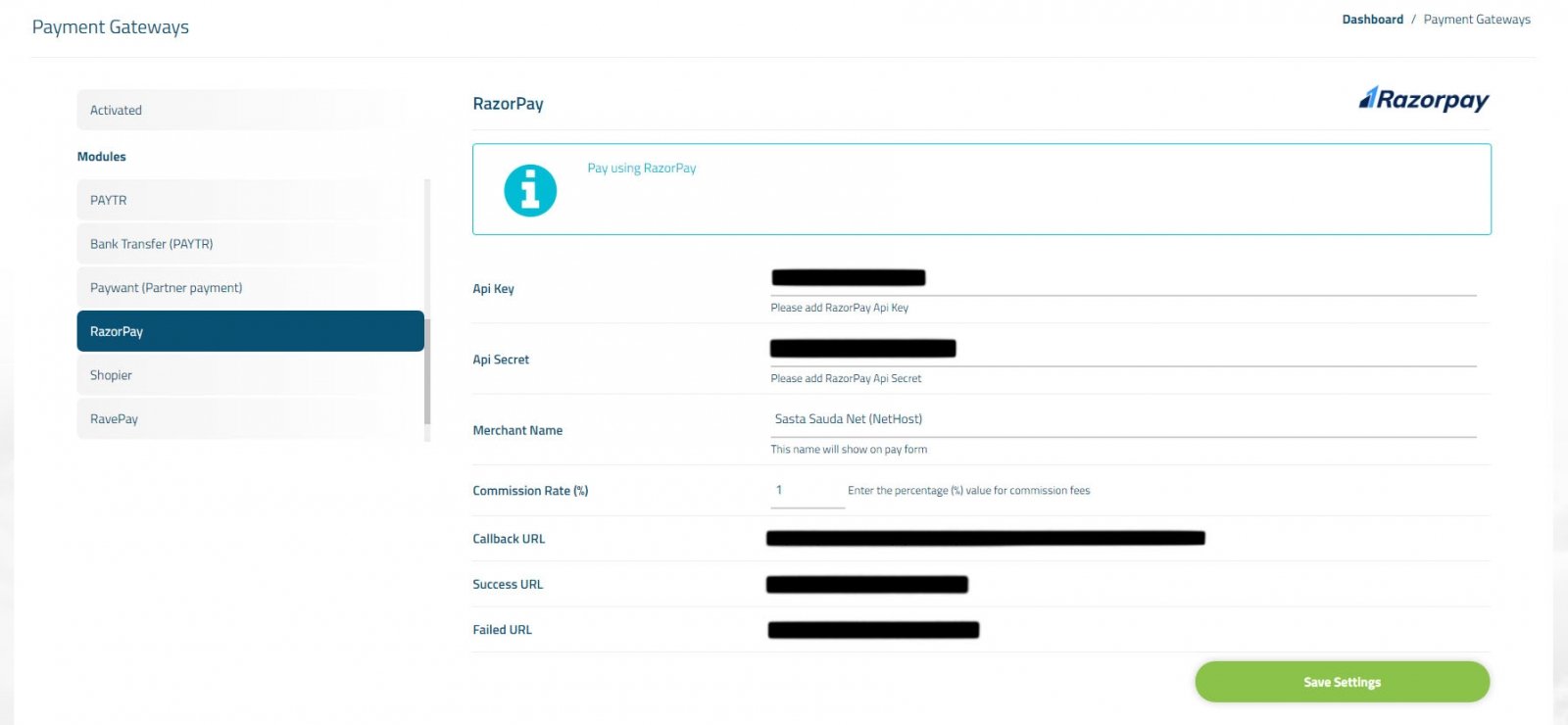 Razorpay - Payment Module