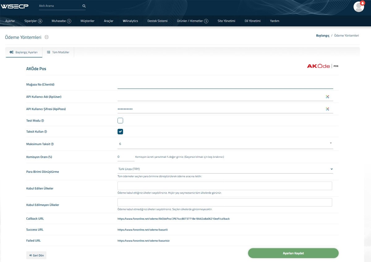 AKÖde Pos Payment Module