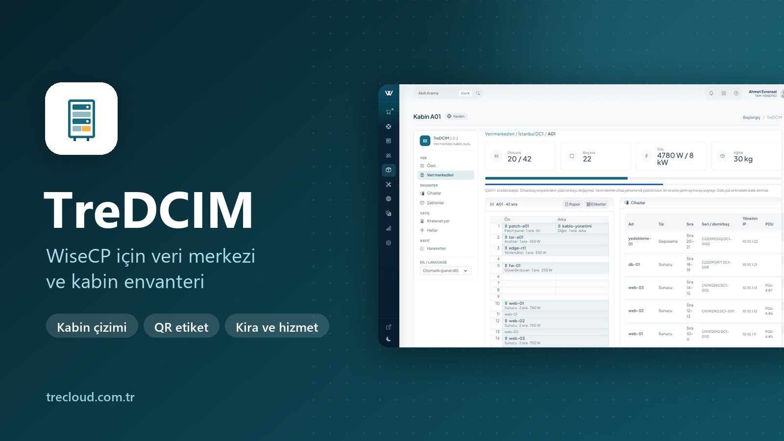 TreDCIM - Data Center and Rack Inventory for WISECP