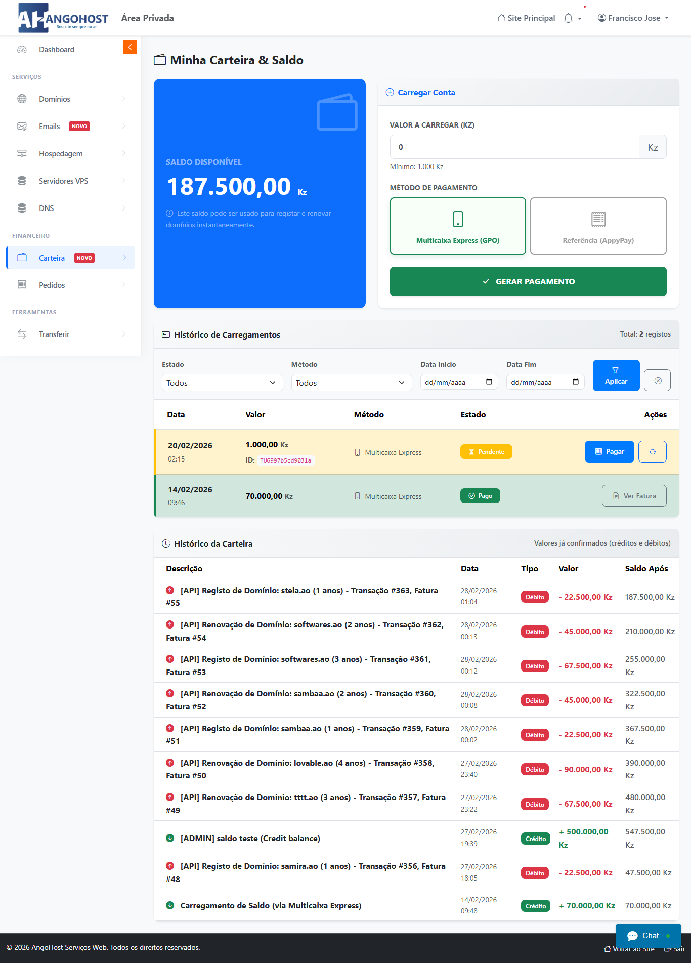 AngoHost Reseller Pro – Domain Registrar Module domain .ao .it.ao .co.ao .org.ao .edu.ao